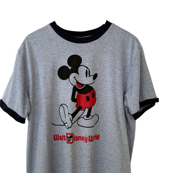 Disney Men's Size Extra Large  Mickey Mouse Heather Blue Short Sleeve T Shirt - Picture 8 of 8